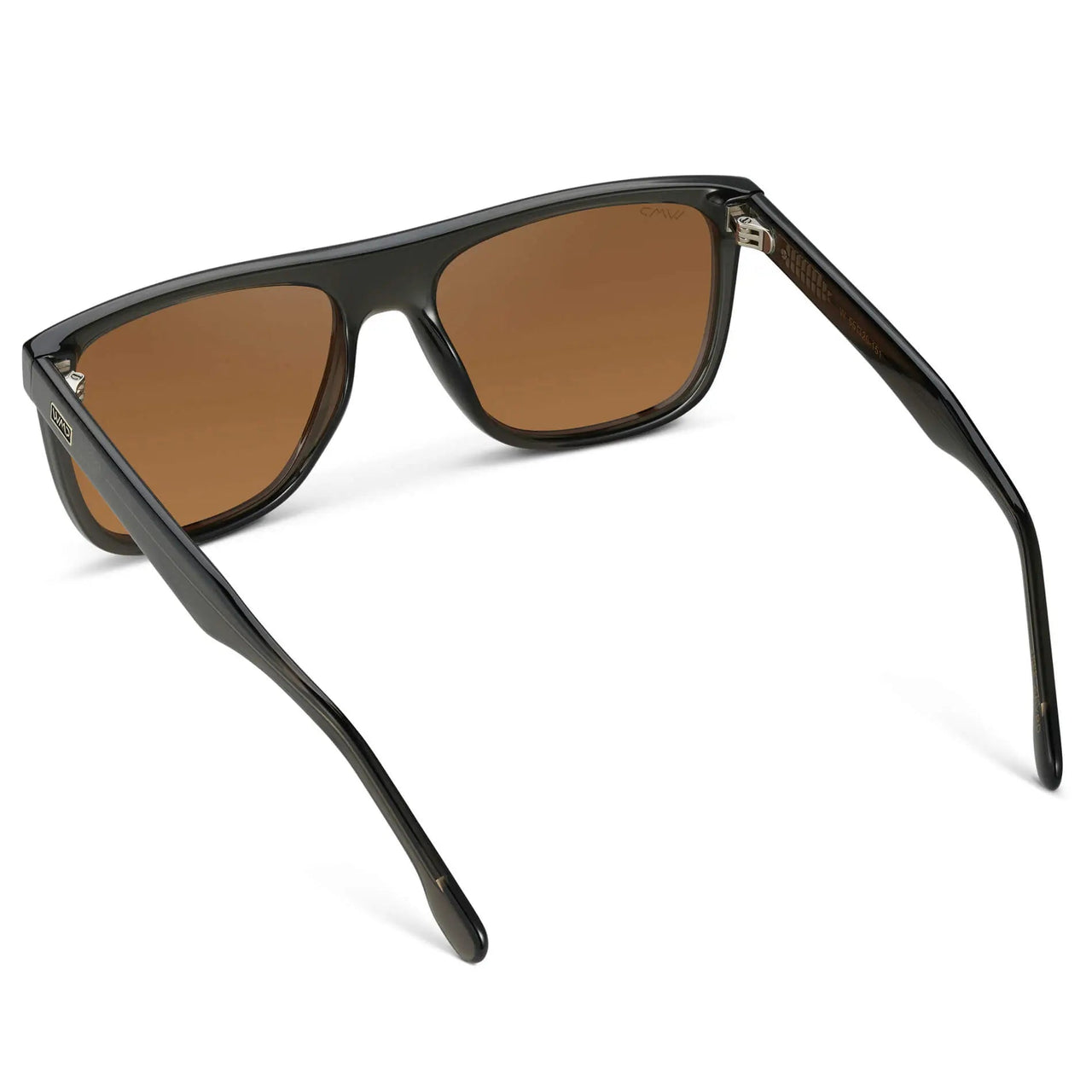 Dallas Polarized Sunglasses - Crystal Carbon Grey / Terracotta Lens