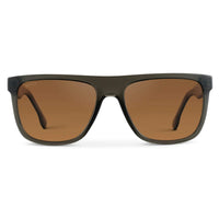 Thumbnail for Dallas Polarized Sunglasses - Crystal Carbon Grey / Terracotta Lens