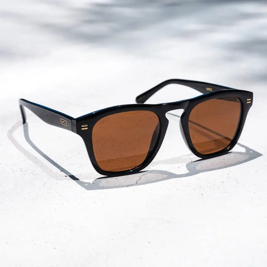 Dash Polarized Sunglasses - Black / Brown Lens