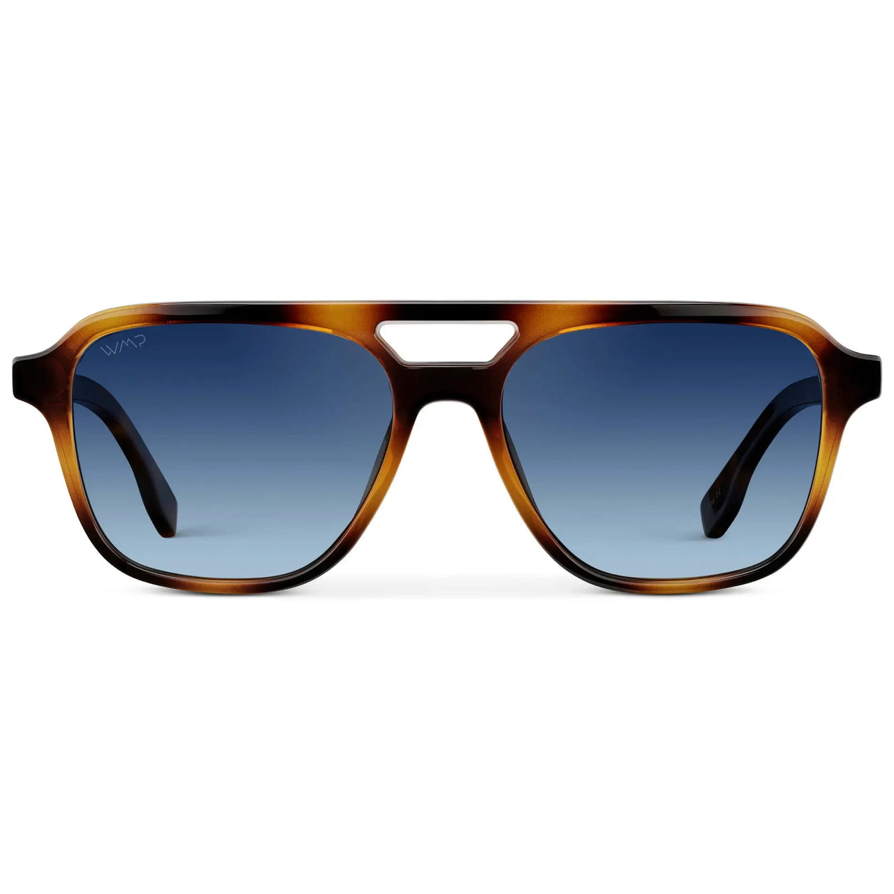 Dean Polarized Sunglasses - Whiskey Brown Tortoise / Blue Gradient Lens