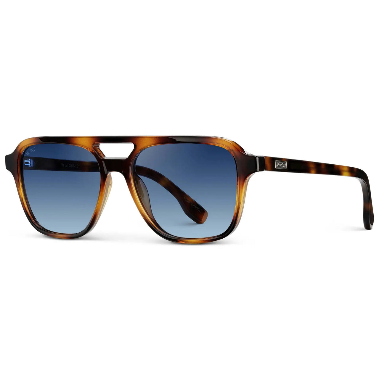 Dean Polarized Sunglasses - Whiskey Brown Tortoise / Blue Gradient Lens