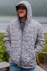 Thumbnail for Classic Deer Camo Puffer Jacket