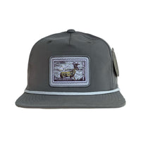 Thumbnail for Deer Stamp Patch Rope Cap - Grey
