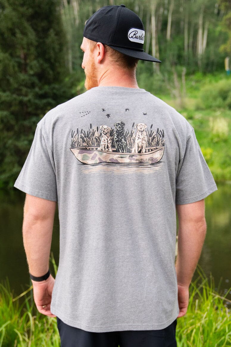 Dogs on the Boat SS Tee - Dark Heather Grey