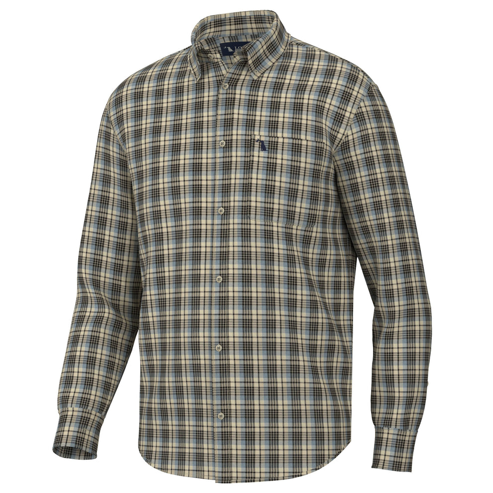 Grange Dress Shirt - Slate/Beige/Mocha