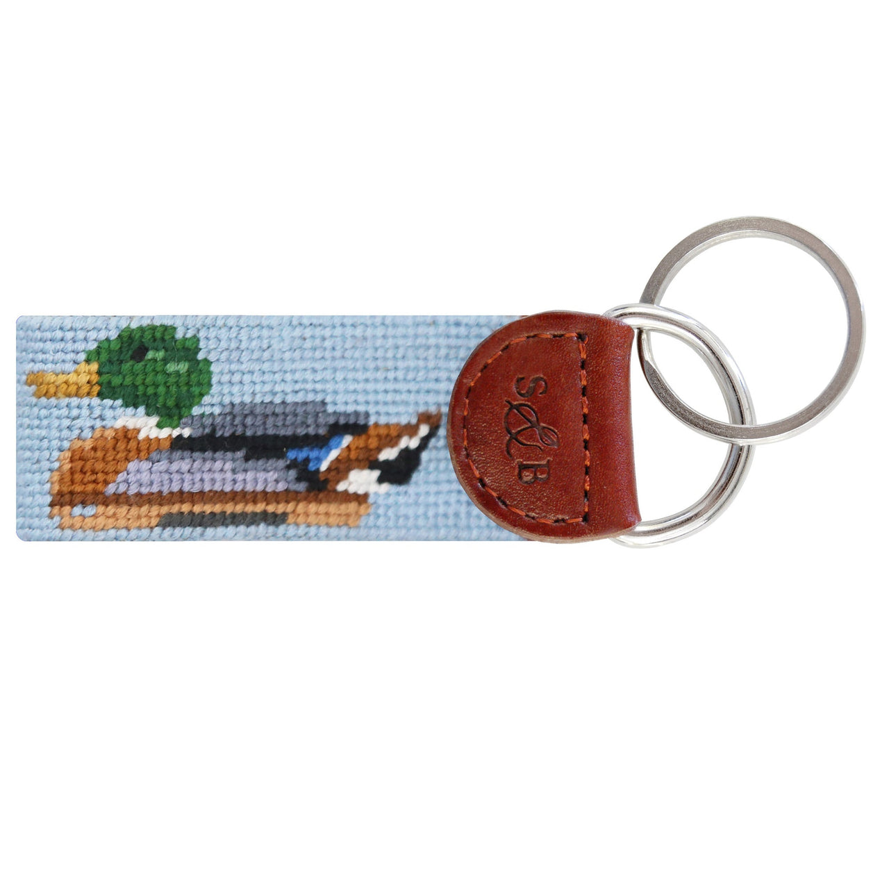 Duck Decoy Key Fob - Antique Blue