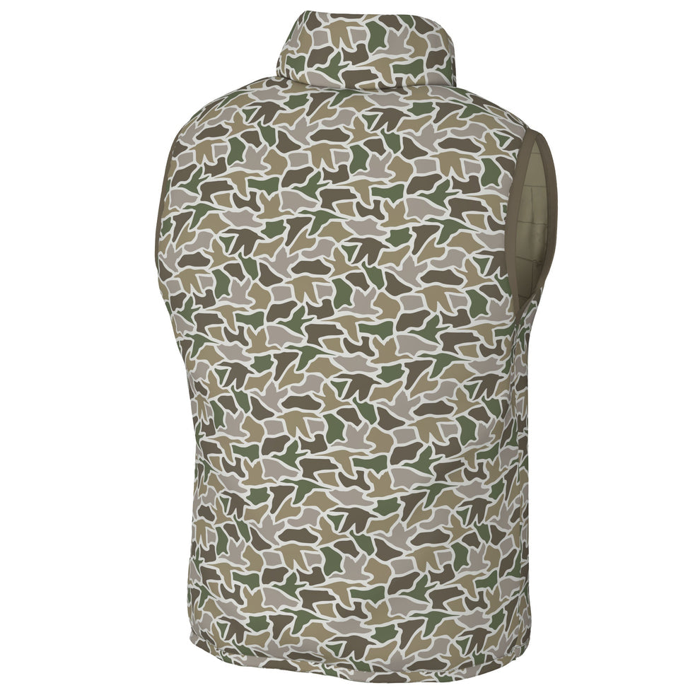 Duck Down Reversible Vest - Duck Camo