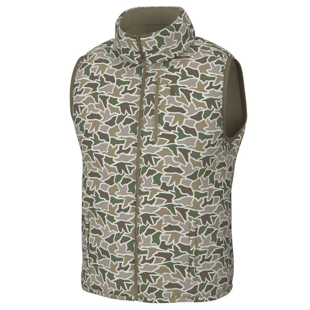 Duck Down Reversible Vest - Duck Camo