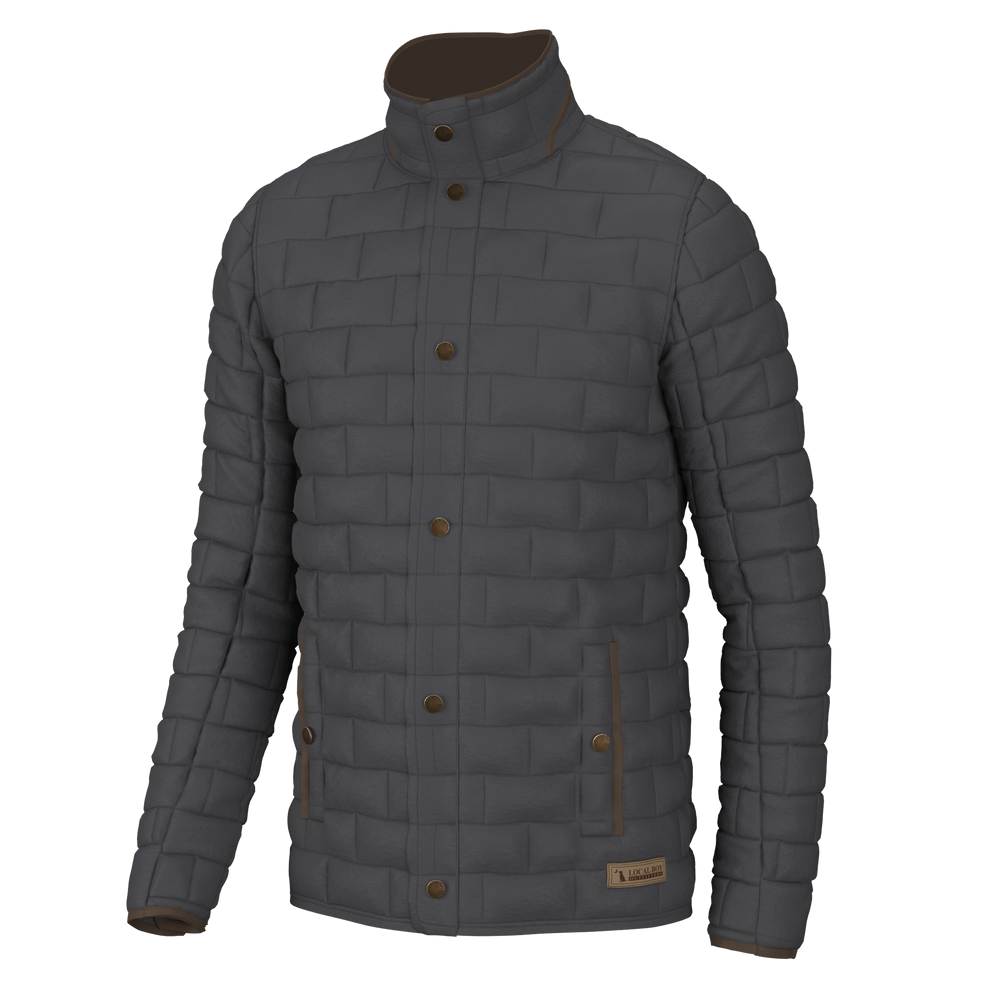 Brick Quilted Jacket - Charcoal