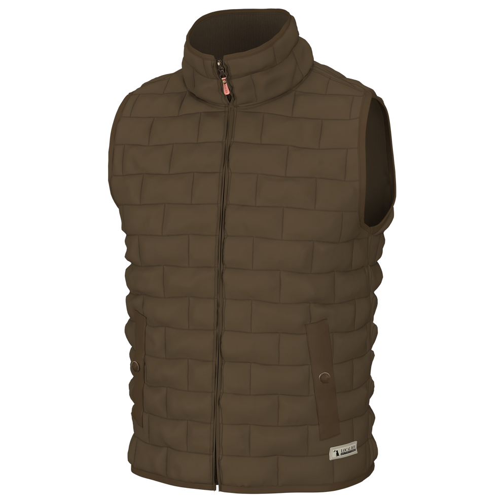 Brick Quilted Vest - Mocha