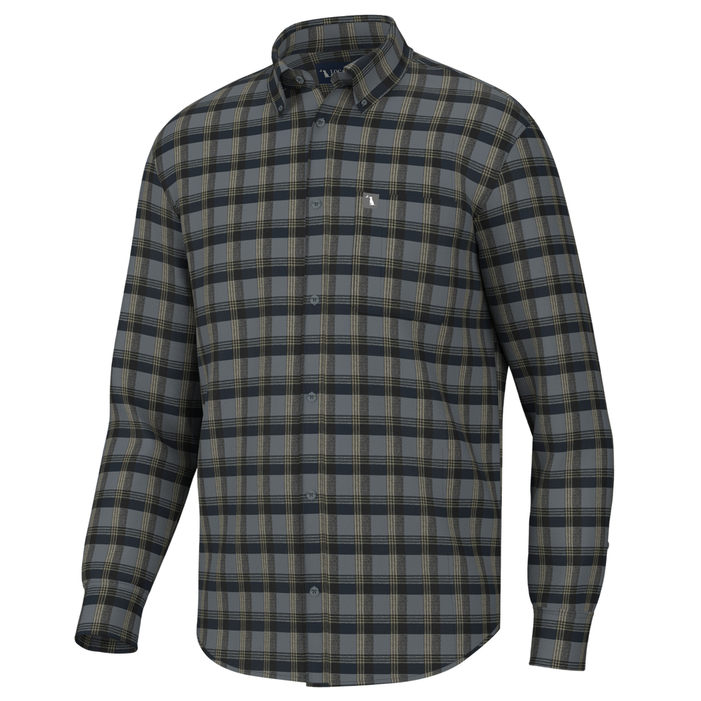 Shaffer Stretch Flannel - Blue/Charcoal/Sage