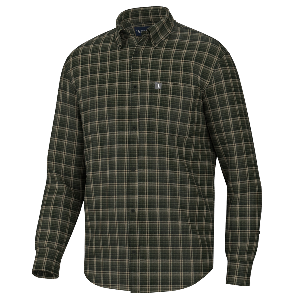 Gardner Stretch Flannel - Forest/Olive/Brown