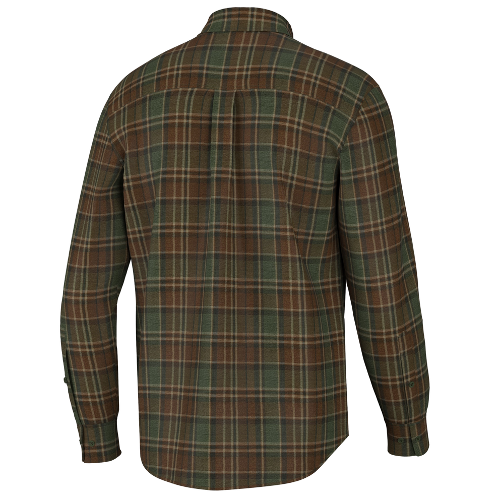 Frazer Stretch Flannel - Rust/Green/Brown