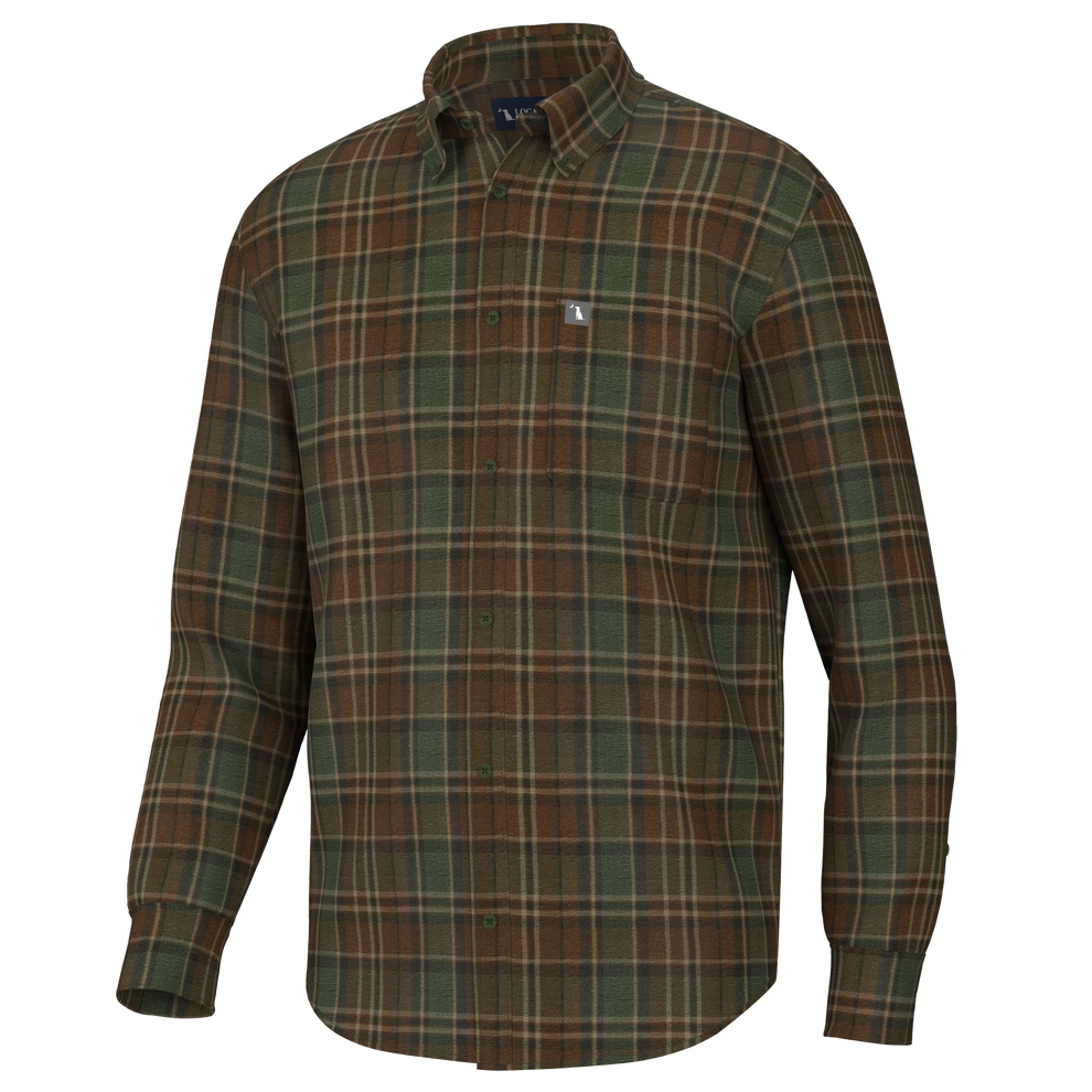 Frazer Stretch Flannel - Rust/Green/Brown