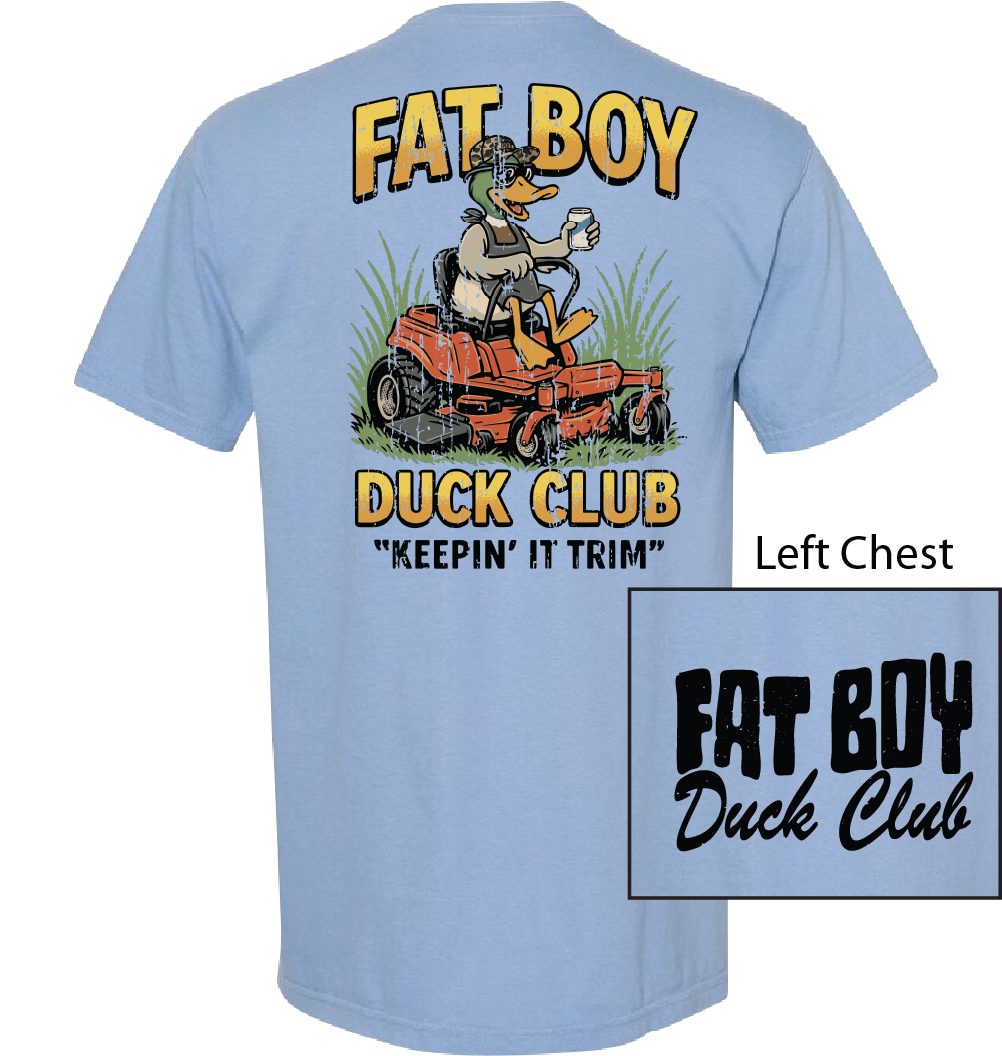 Fat Boy Club Mower SS Tee - Washed Denim