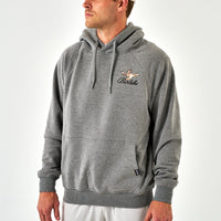 Thumbnail for Fleece Hoodie - Ducks Flying In - Dark Heather Grey