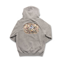Thumbnail for Fleece Hoodie - Ducks Flying In - Dark Heather Grey