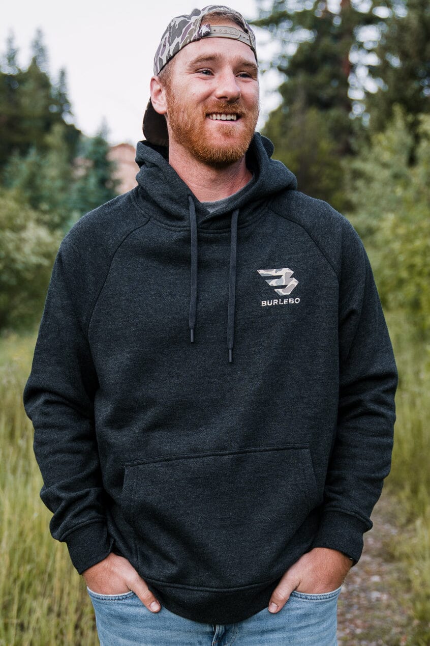 Fleece Camo Signature Logo Hoodie - Heather Black