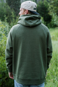 Thumbnail for Burlebo Fleece Elk Horn Hoodie - Heather Olive