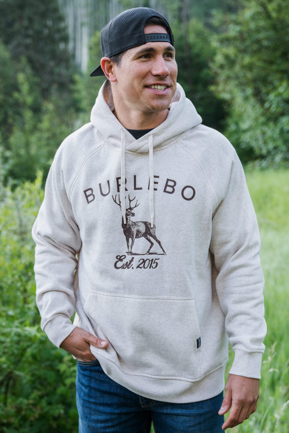 Fleece Whitetail Hoodie - Heather Oatmeal