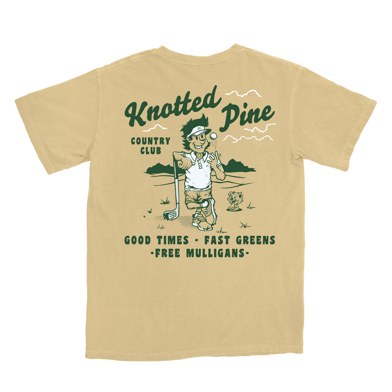 Free Mulligans Short Sleeve T-shirt - Yellow