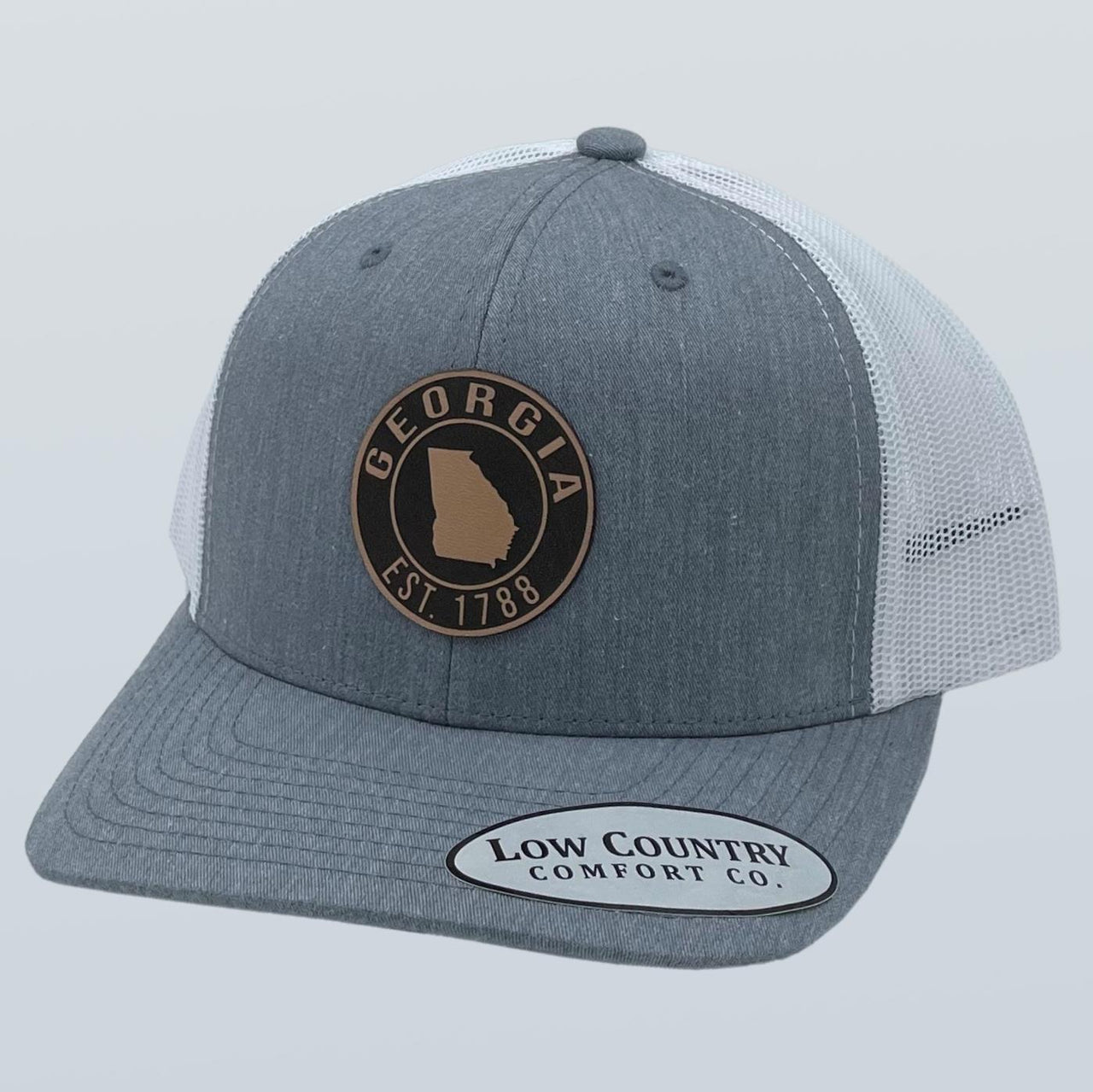 Low Country Georgia Est. Trucker Cap - Heather Grey/White