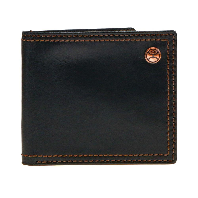 Hooey Classic Smooth Black Bi-Fold Wallet