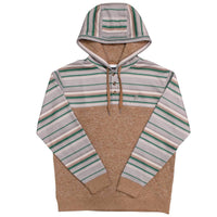 Thumbnail for Jimmy Hoodie - Tan with Multi Colored Stripped