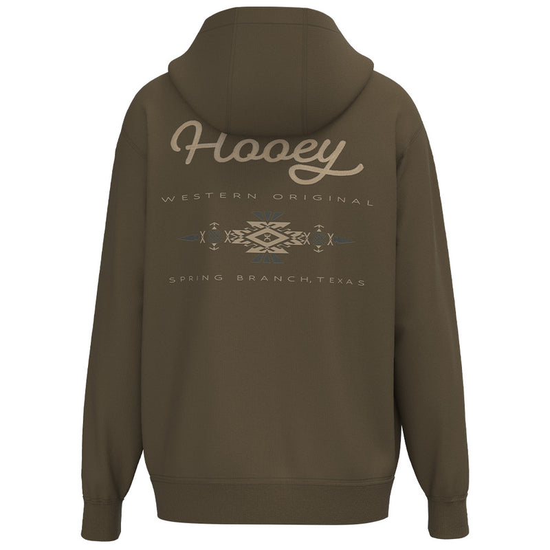 Hooey Peyote Shitake Logo Hoodie - Brown/Aztec