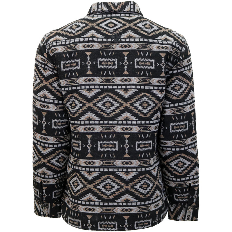 Durango Shacket - Black/Grey Aztec