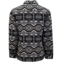 Thumbnail for Durango Shacket - Black/Grey Aztec