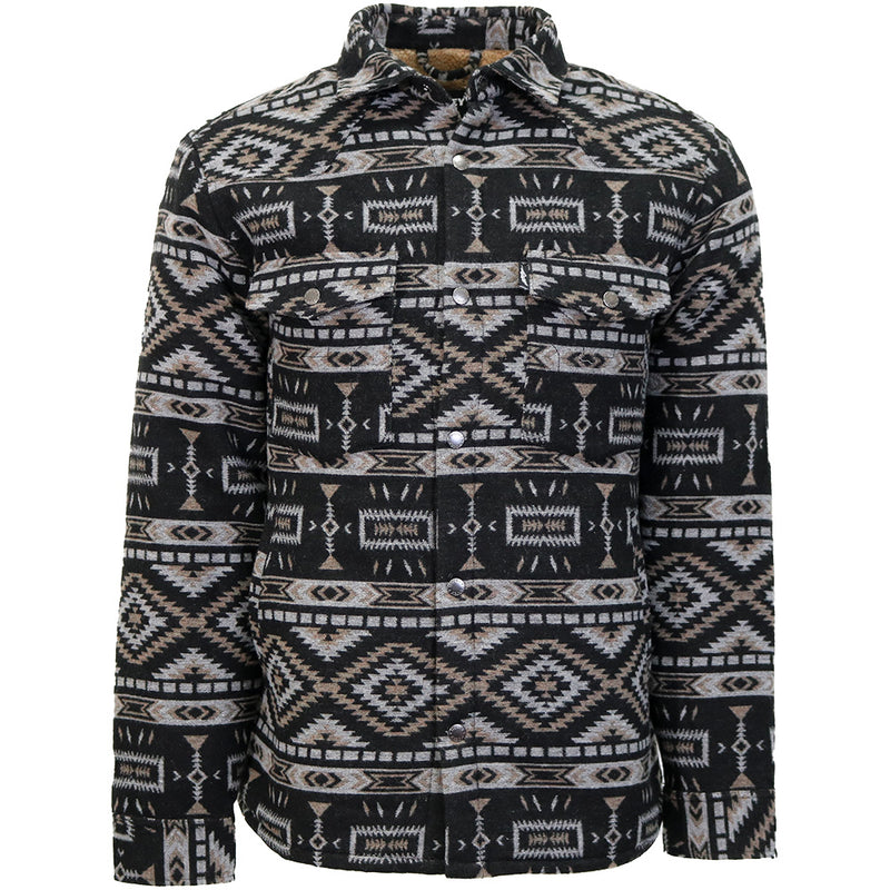 Durango Shacket - Black/Grey Aztec