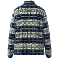 Thumbnail for Bear Fleece Pullover - Navy/Cream Aztec