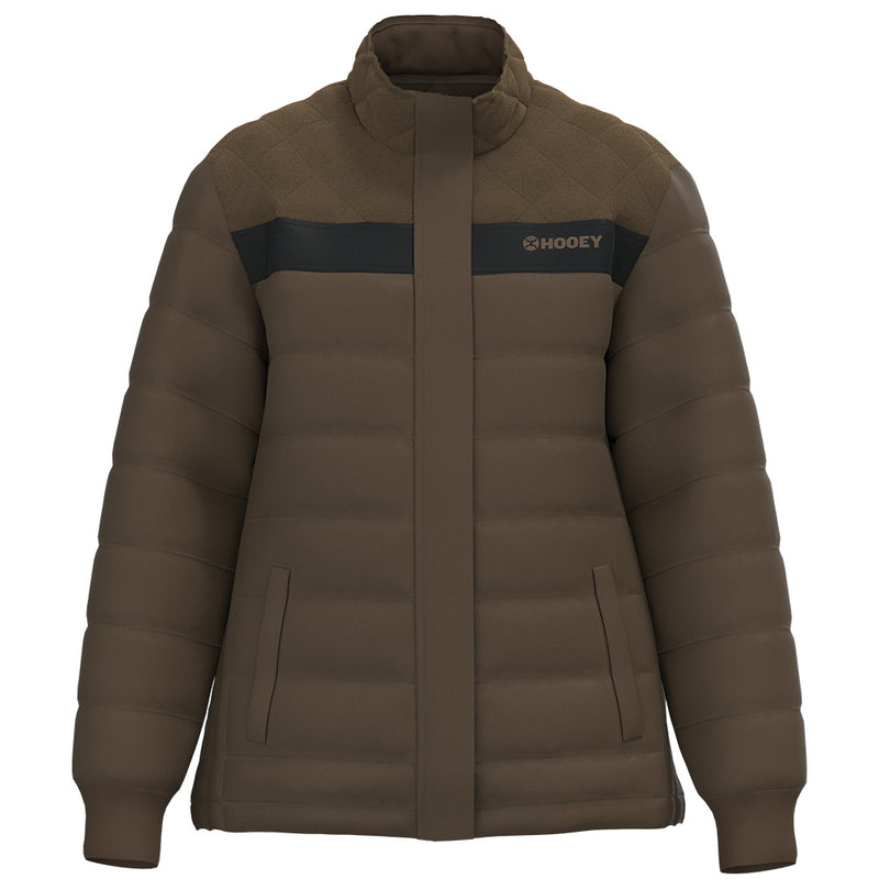 Hooey Puffer Jacket - Brown/Black