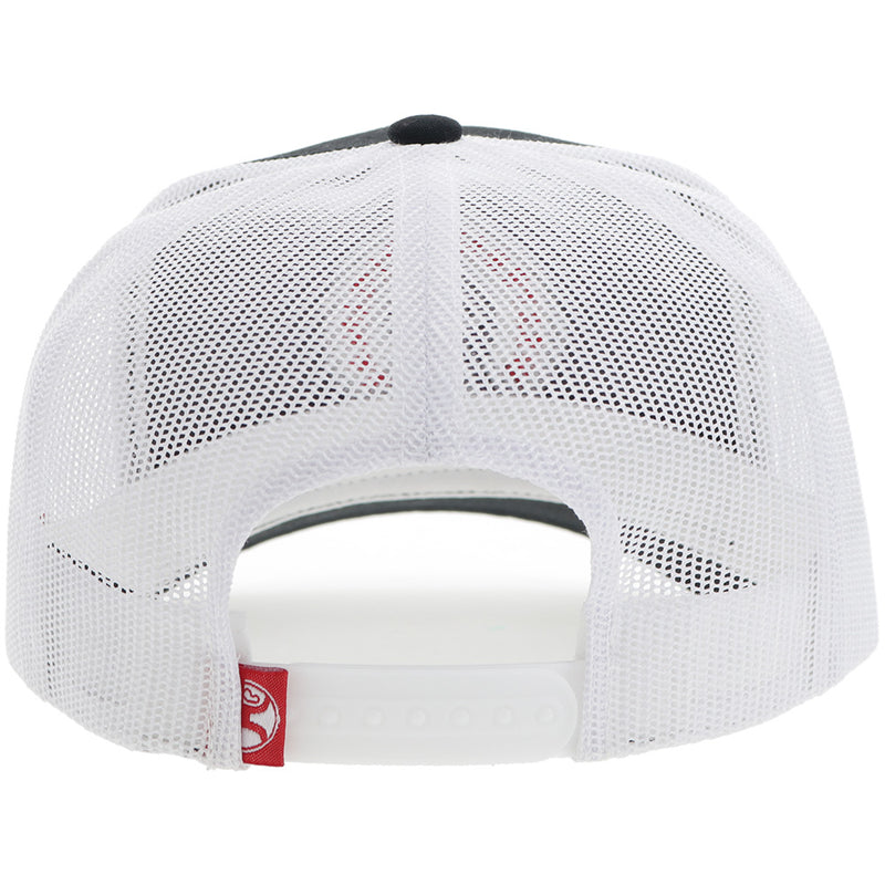 The Quanah Cap - Black/White with Red/White Patch