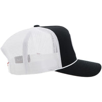 Thumbnail for The Quanah Cap - Black/White with Red/White Patch