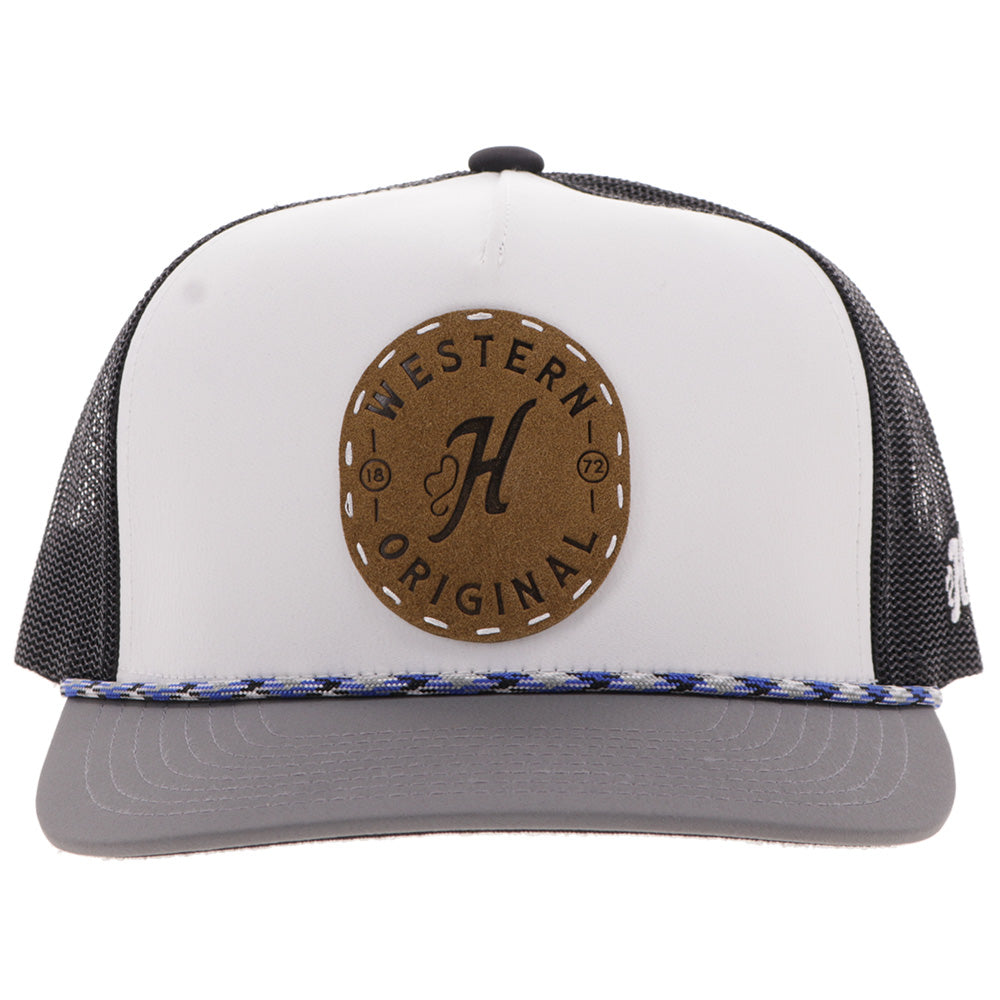 Hooey Spur Trucker Rope Cap - White/Charcoal