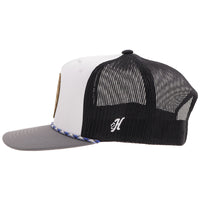 Thumbnail for Hooey Spur Trucker Rope Cap - White/Charcoal