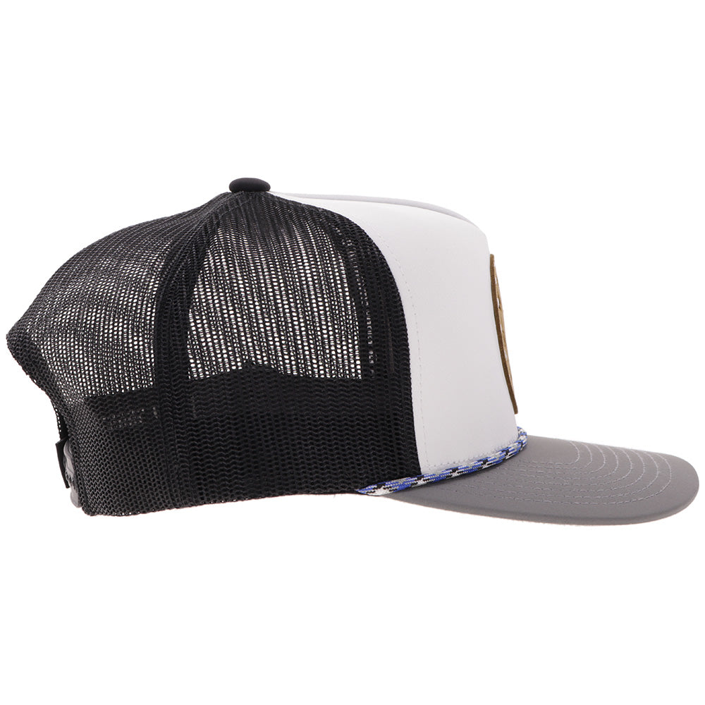 Hooey Spur Trucker Rope Cap - White/Charcoal