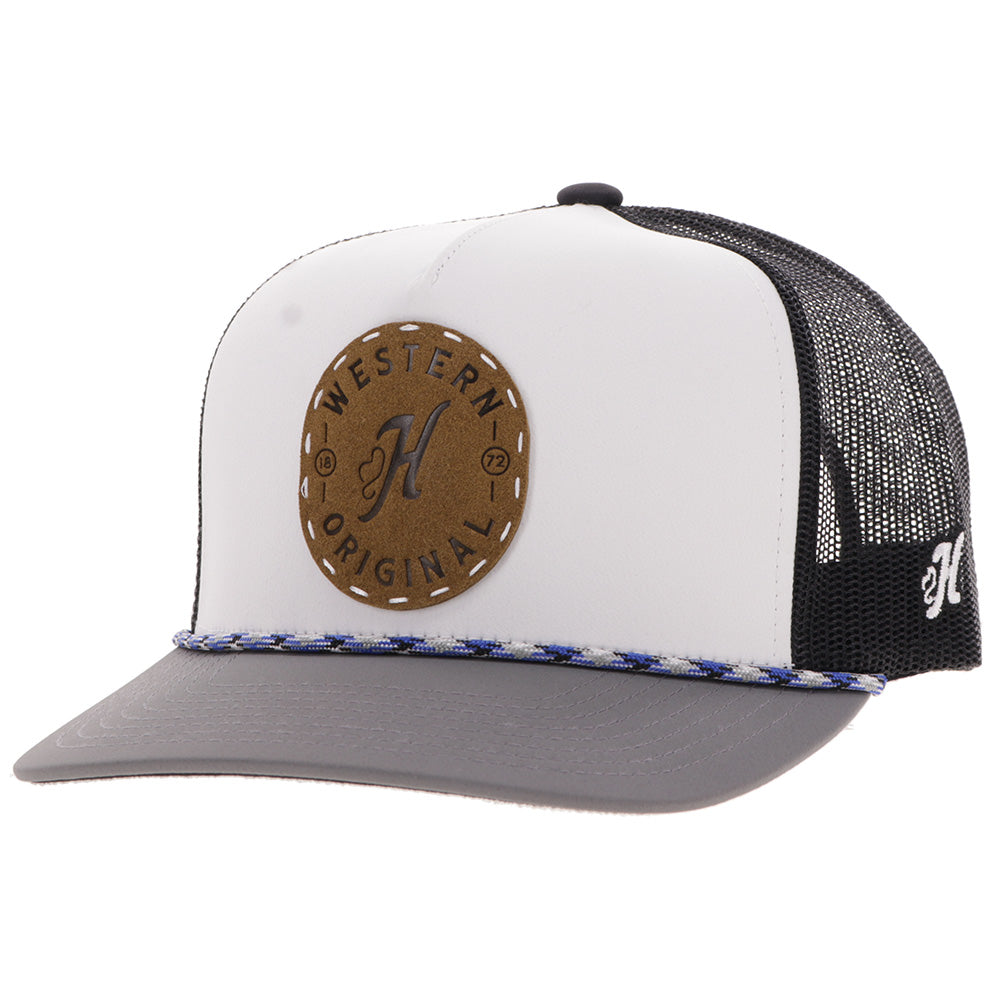 Hooey Spur Trucker Rope Cap - White/Charcoal