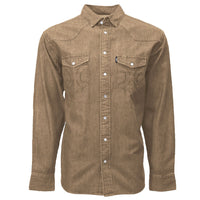 Thumbnail for Hooey Tombstone Corduroy Pearl Snap Button Down - Brown