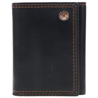 Thumbnail for Hooey Classic Smooth Black Tri-Fold Wallet