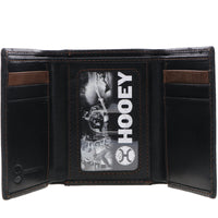 Thumbnail for Hooey Classic Smooth Black Tri-Fold Wallet