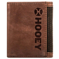 Thumbnail for Hooey Classic Roughout Basket Weave Embossed Tri-Fold Wallet