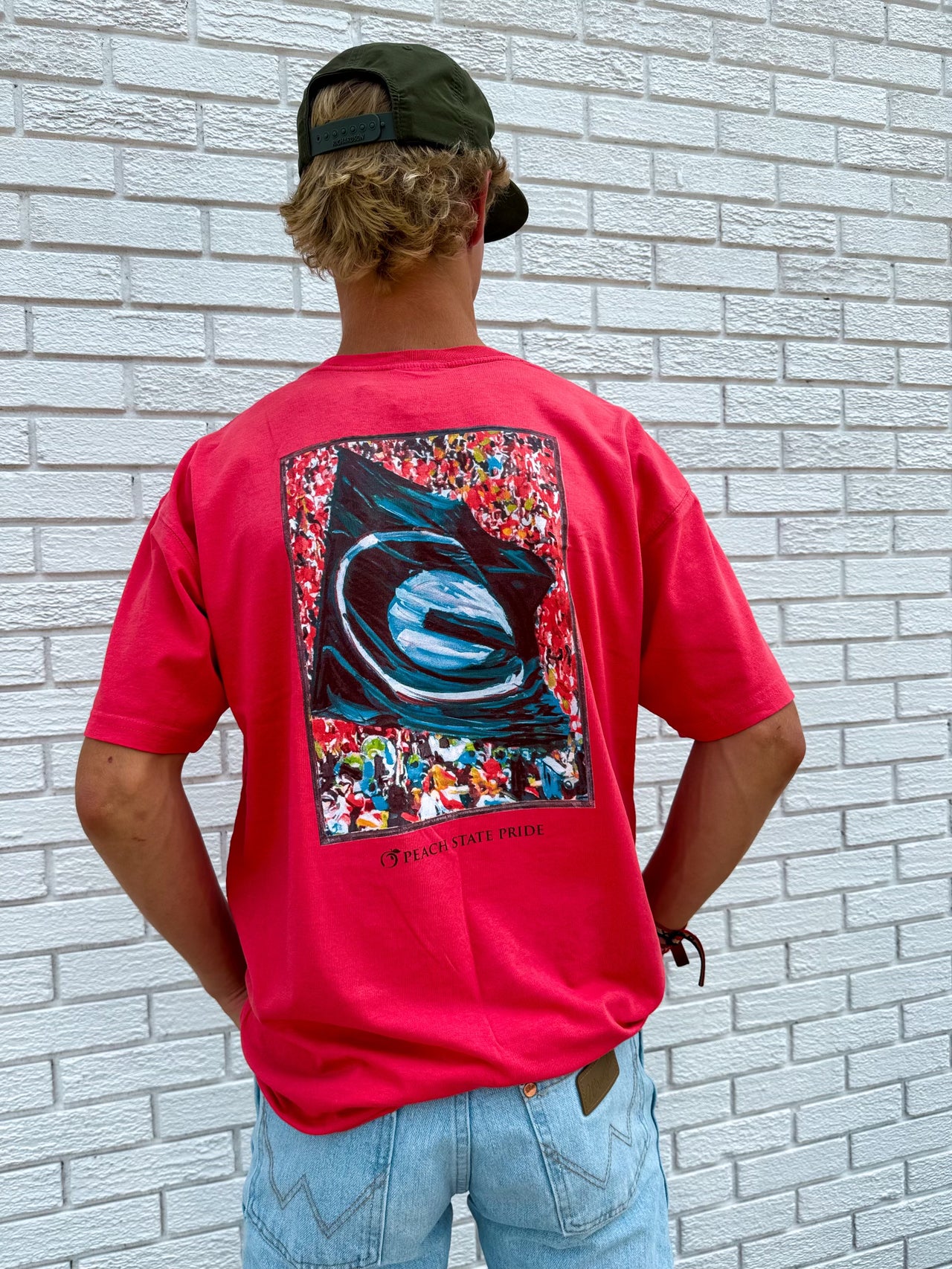 Sanford Stadium Flag SS Tee - Red