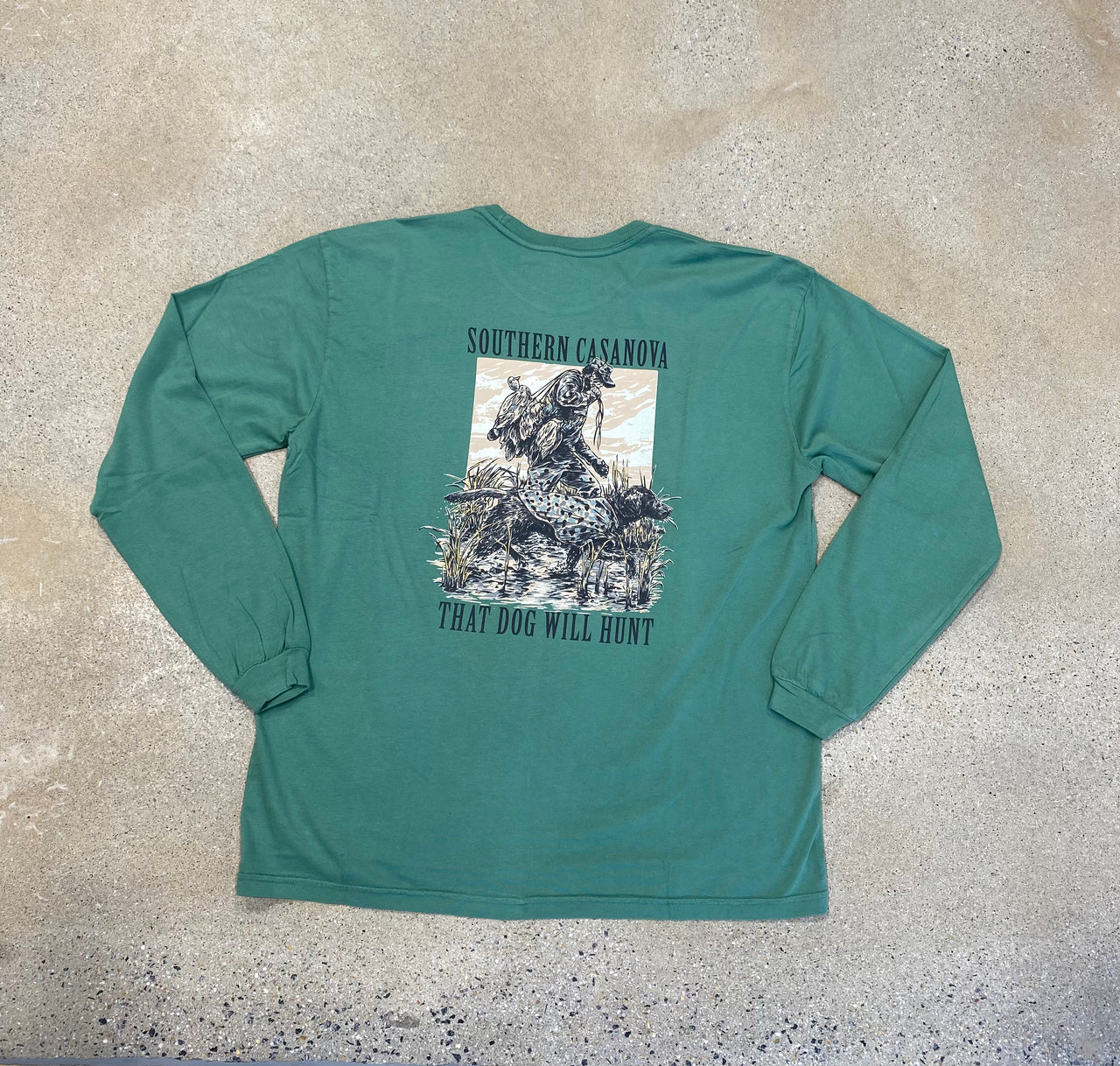Hunt Trudge LS Tee - Forest Green