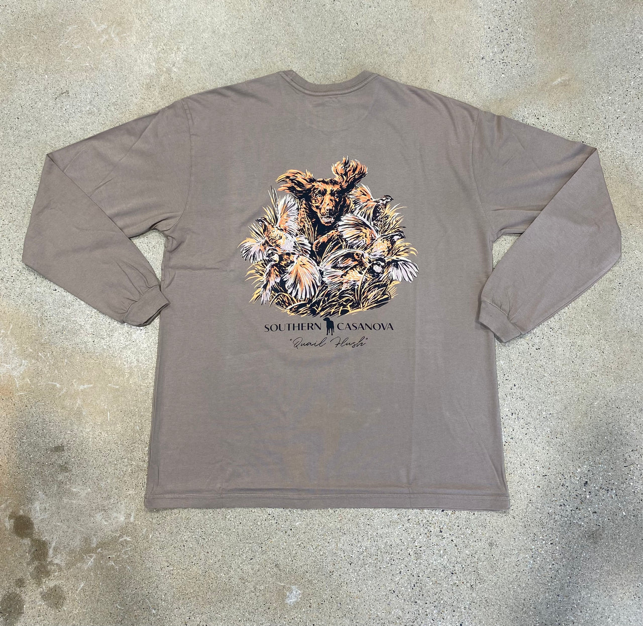 Quail Flush LS Tee - Light Brown