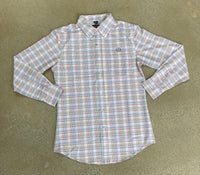 Thumbnail for Home Bound Multi Color Checked Performance Button Down