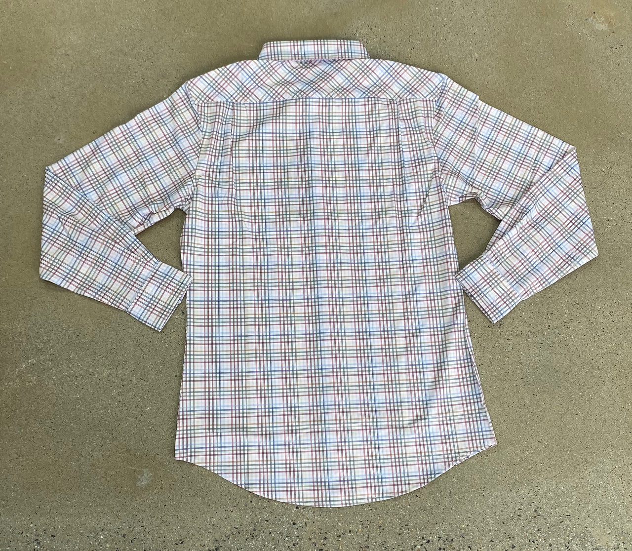 Home Bound Multi Color Checked Performance Button Down