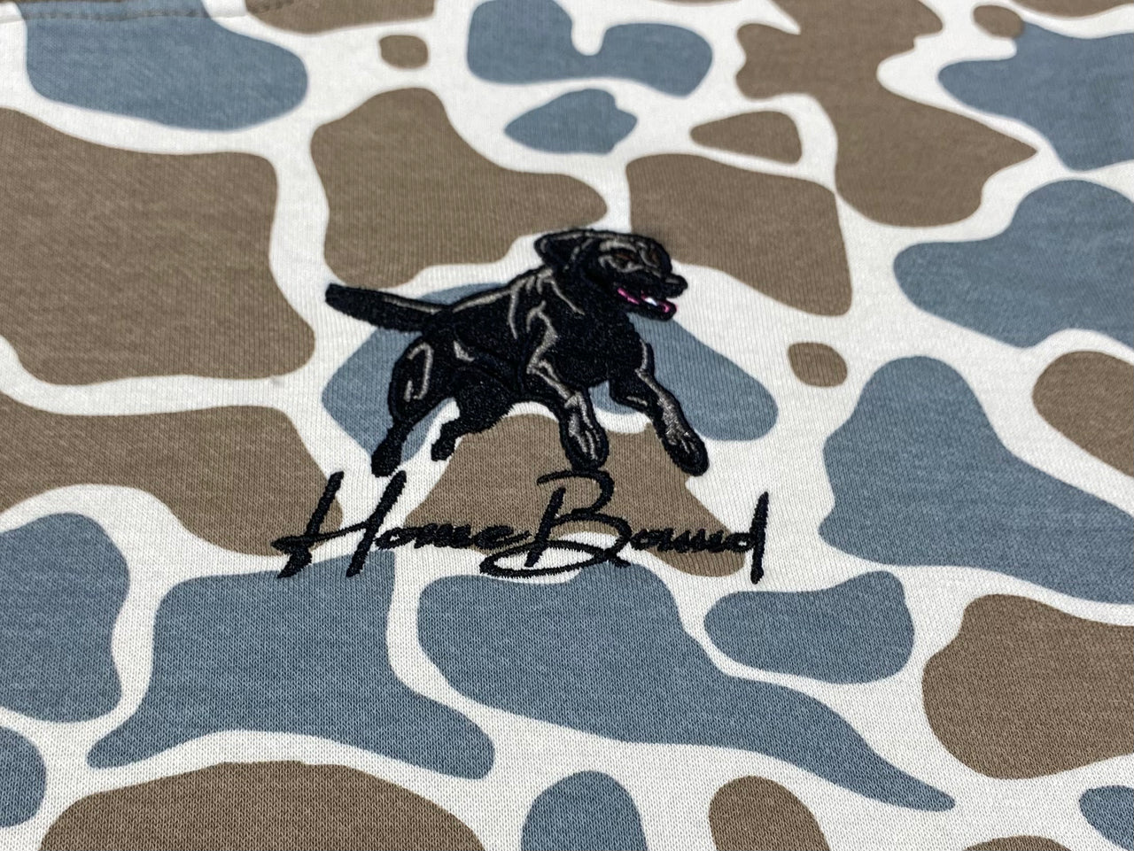 Home Bound Lab Blue Old School Camo Crewneck